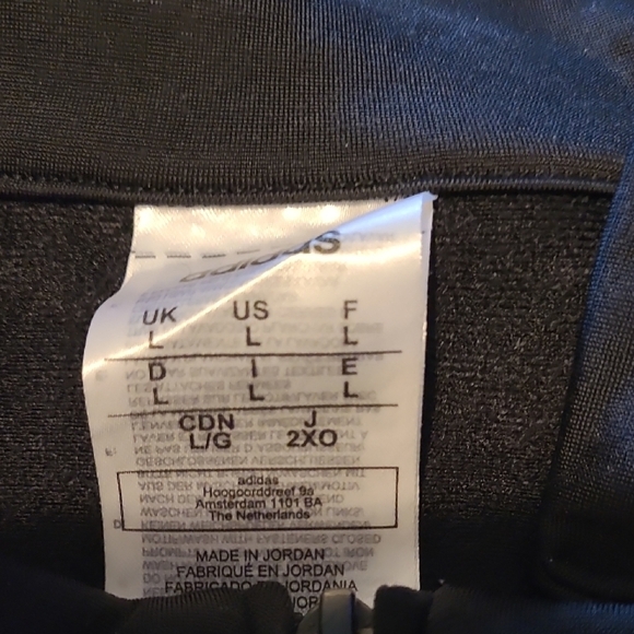 Adidas Black Track Jacket with White Stripes - Picture 3 of 4